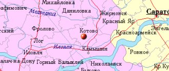 Карта окрестностей города Котово от НаКарте.RU
