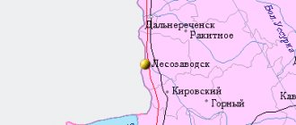 Карта окрестностей города Лесозаводск от НаКарте.RU