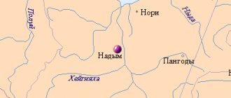 Карта окрестностей города Надым от НаКарте.RU