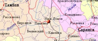 Карта окрестностей города Нижний Ломов от НаКарте.RU